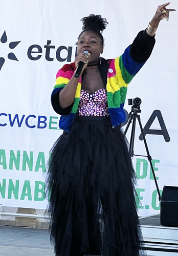 Dasheeda Dawson at NYC Cannabis Parade, May 6, 2023