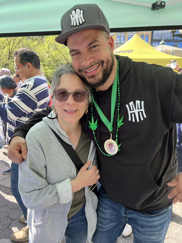 Vlad Bautista and Christine Ianuzzi at the NYC Cannabis Parade, Unions Square, May 2023