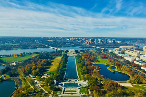 Washington DC aerial view