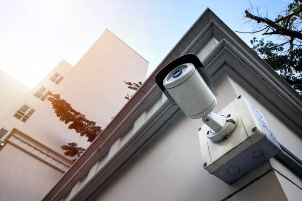 CCTV Security Camera on building wall
